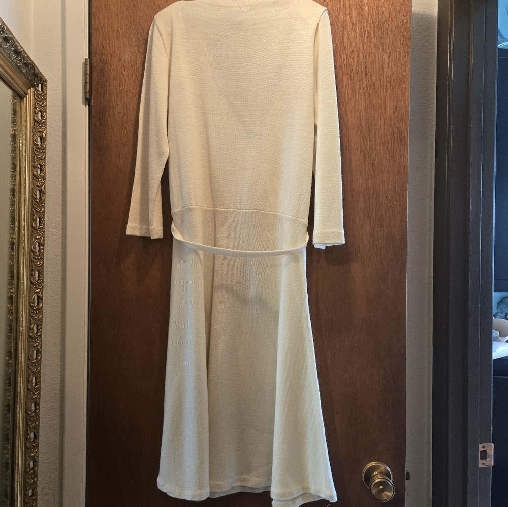 J.B.Diffusion gorgeous vintage faux wrap knit dress sz9/10 stretchy - Picture 6 of 8